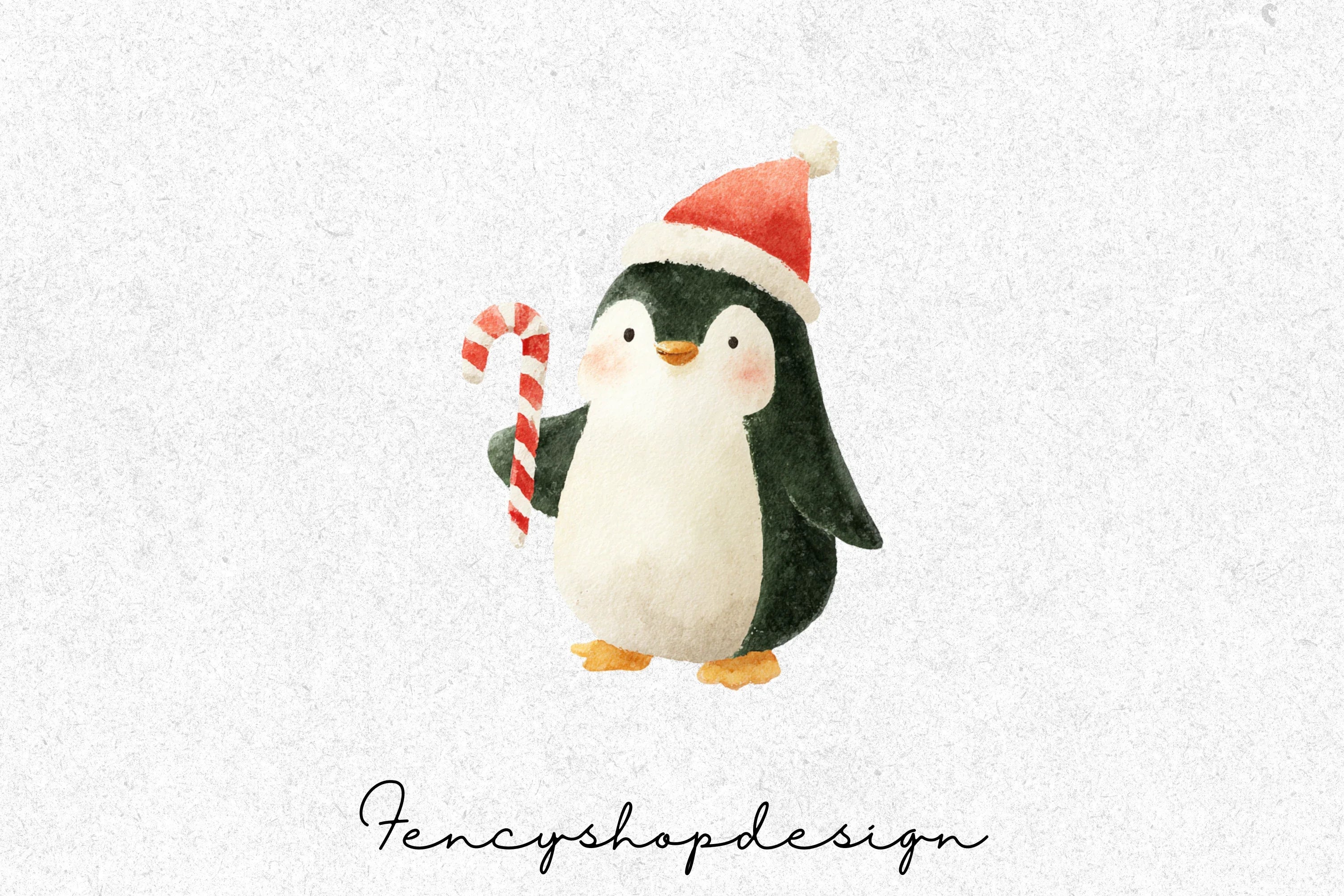 Adorable Christmas Penguin Family Clipart Bundle