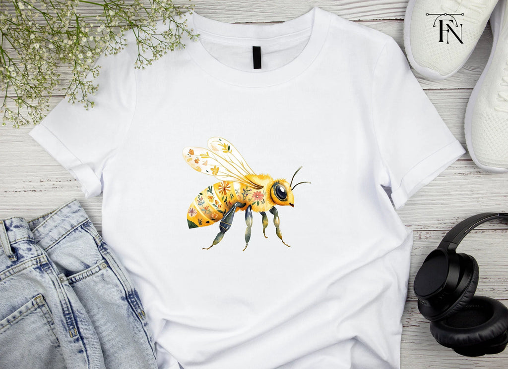 Floral Bee Clipart Bundle