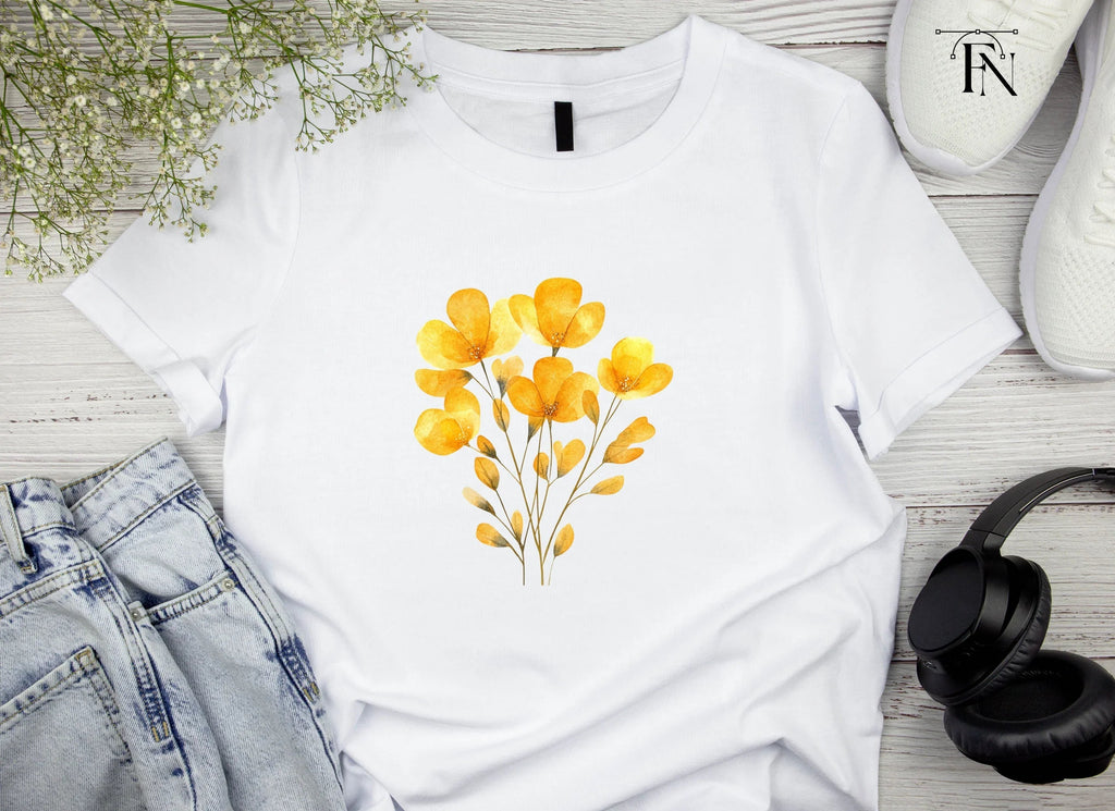 Elegant Yellow Floral Bouquet Clipart Bundle