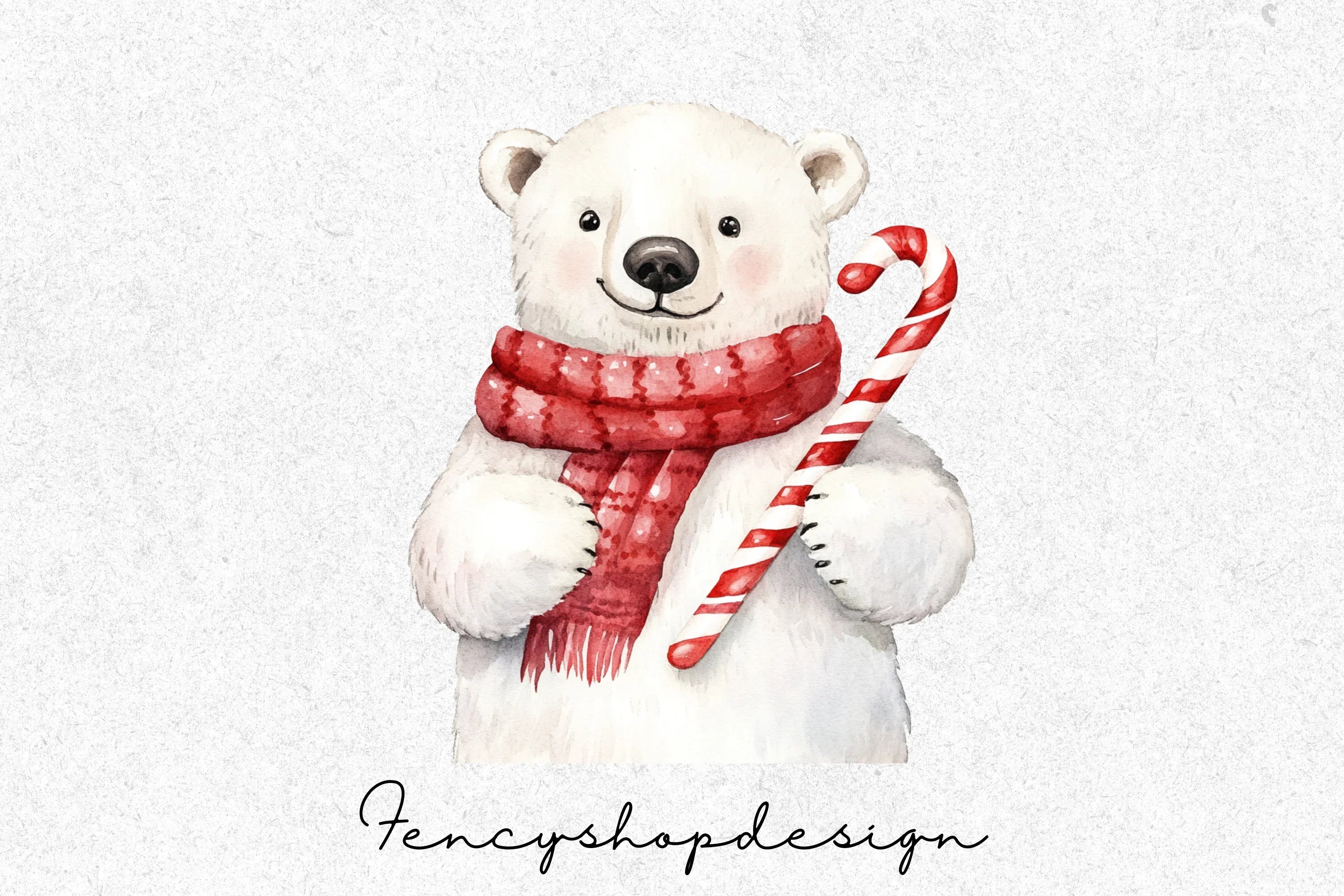 Christmas Polar Bear Clipart Bundle