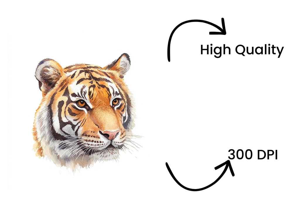 Fierce Tiger Head Clipart Bundle