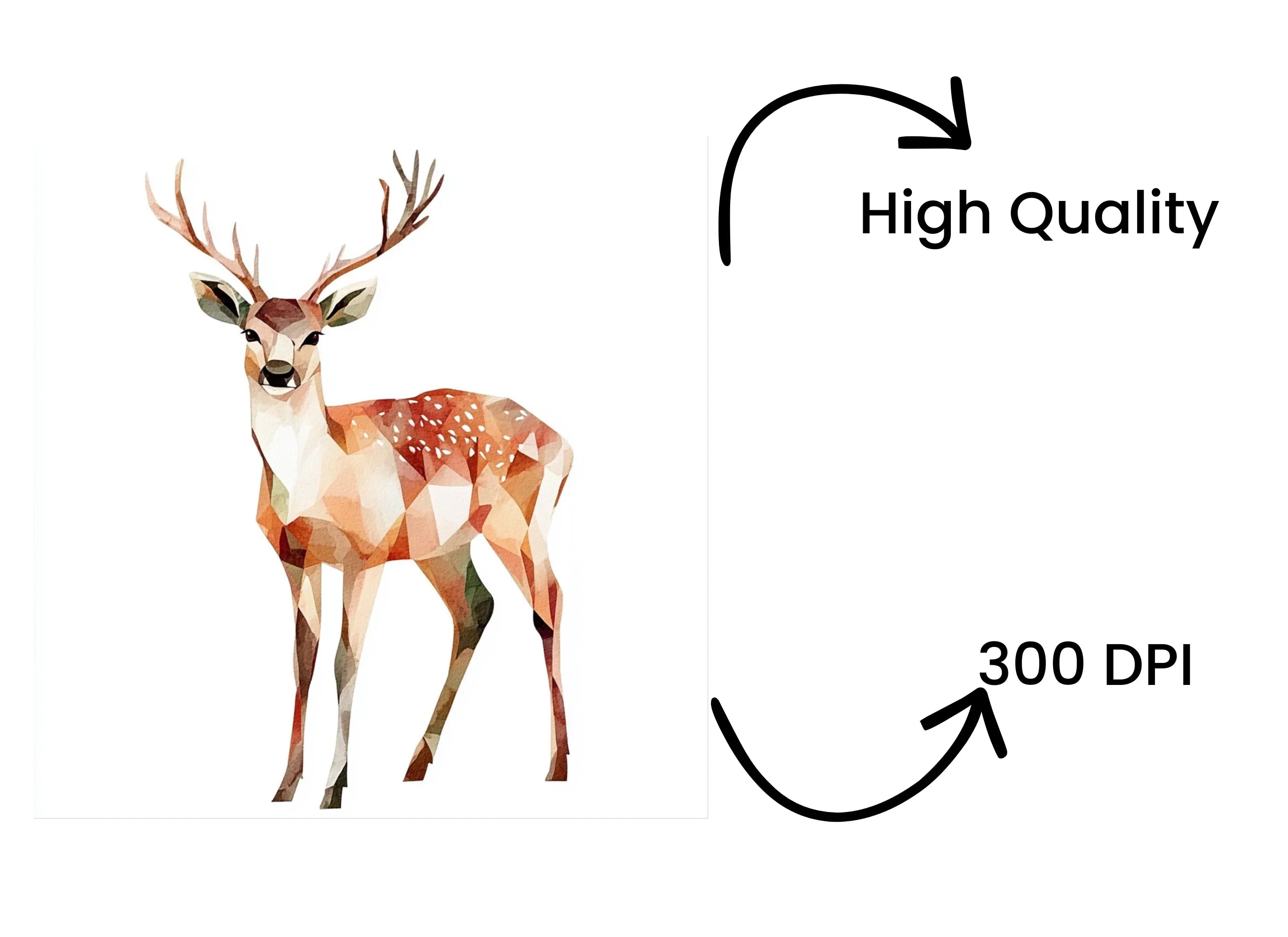 Geometric Deer Clipart Bundle