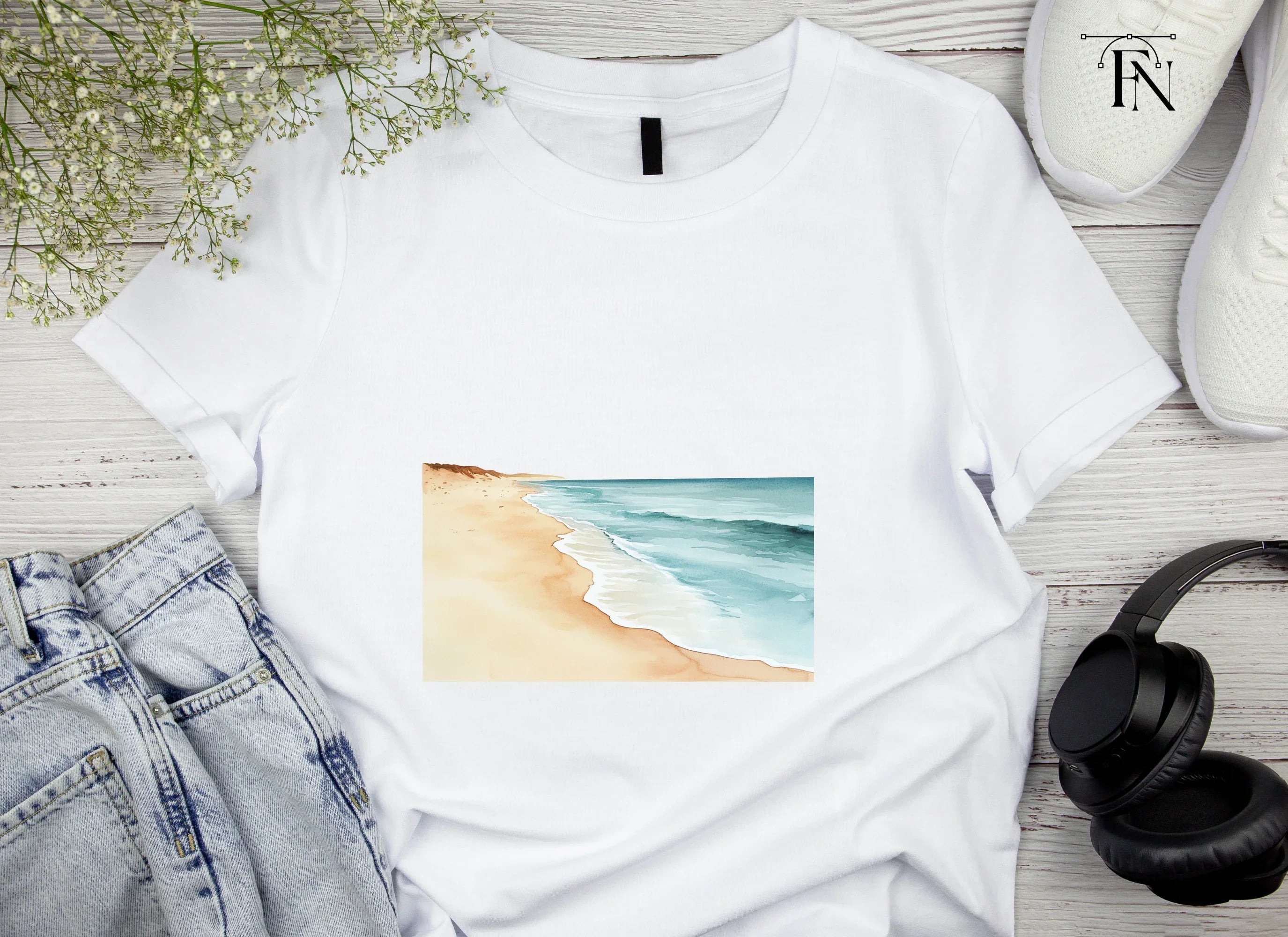 Beach and Ocean Landscape Clipart Bundle