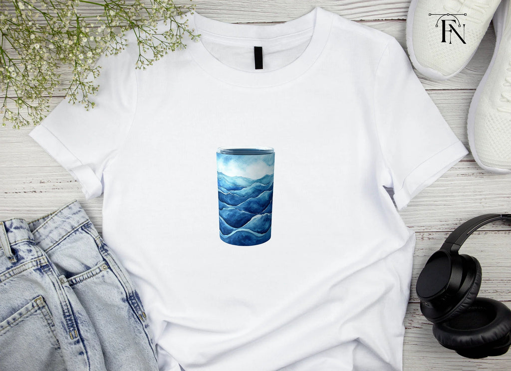 Blue Waves Glass Clipart Bundle