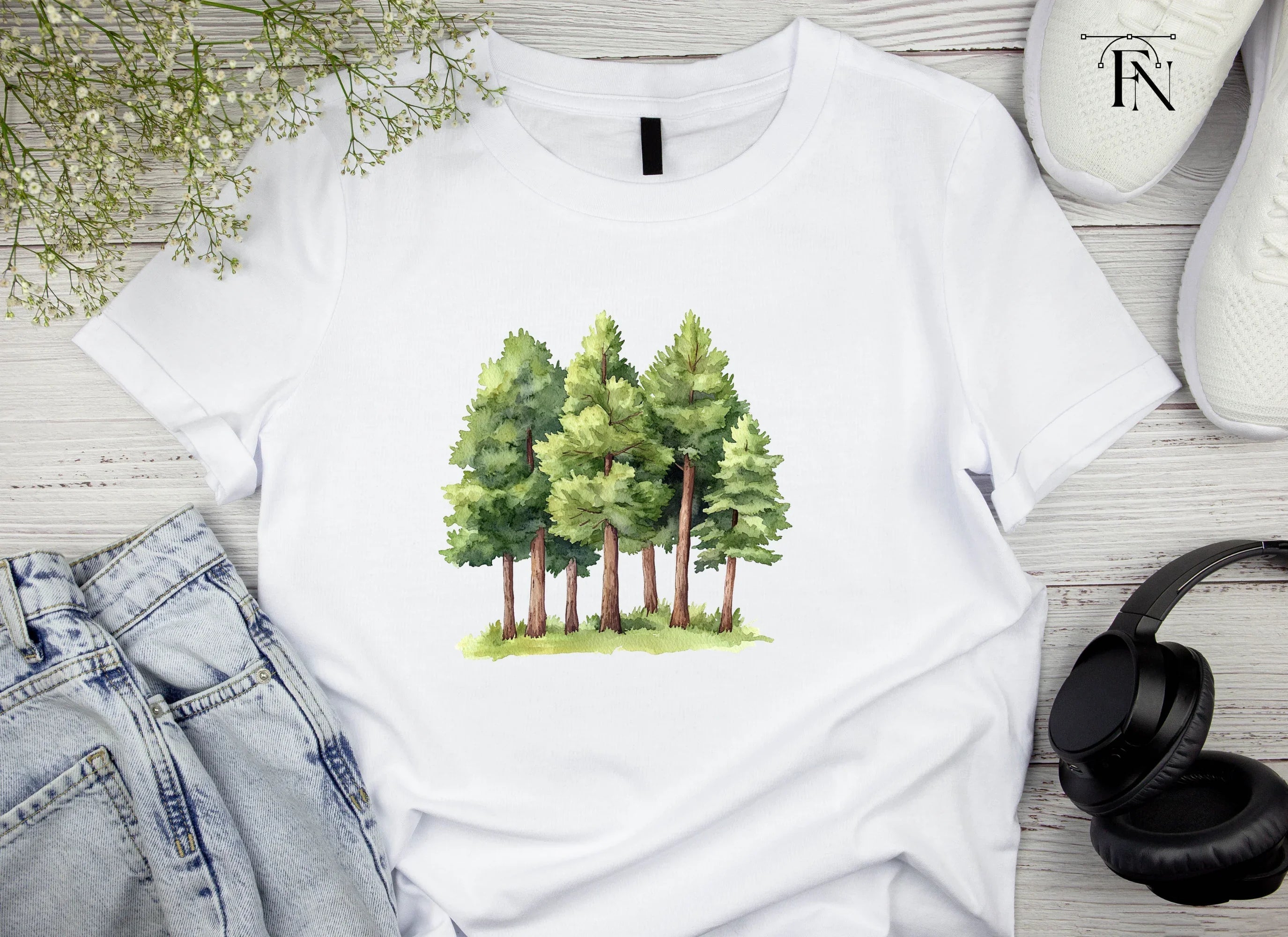 Pine Trees Clipart Bundle