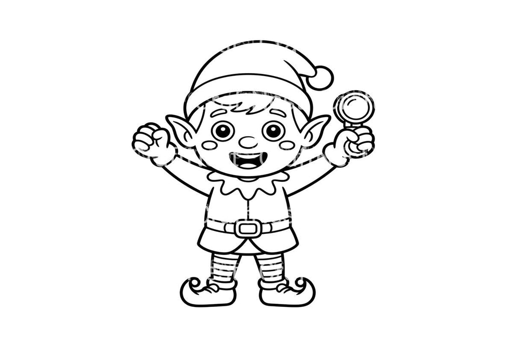 Christmas Elf Fun Coloring Books