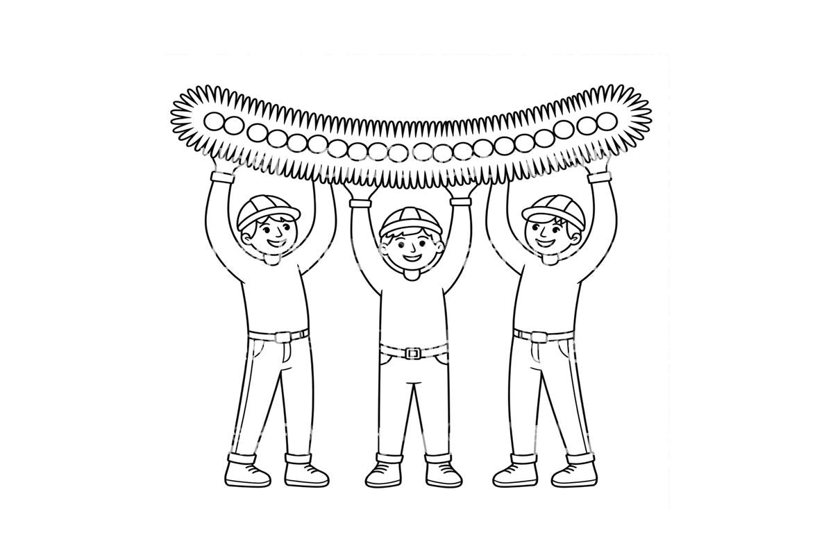 Christmas Garland for Kids Coloring Books