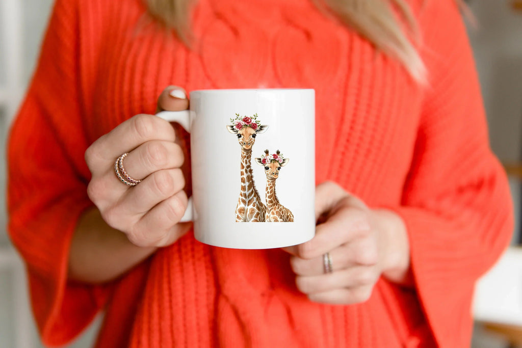 Cute Giraffe Family Clipart Bundle