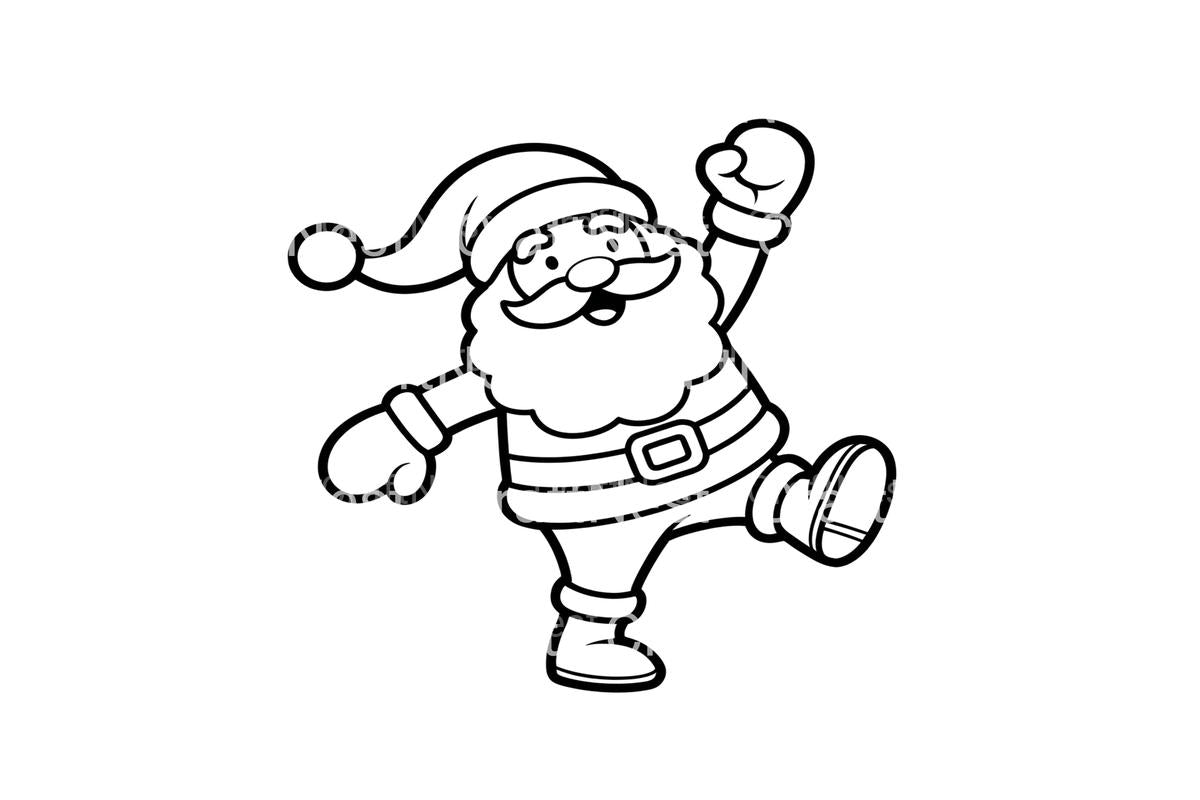 Dancing Santa Claus Fun Coloring Books