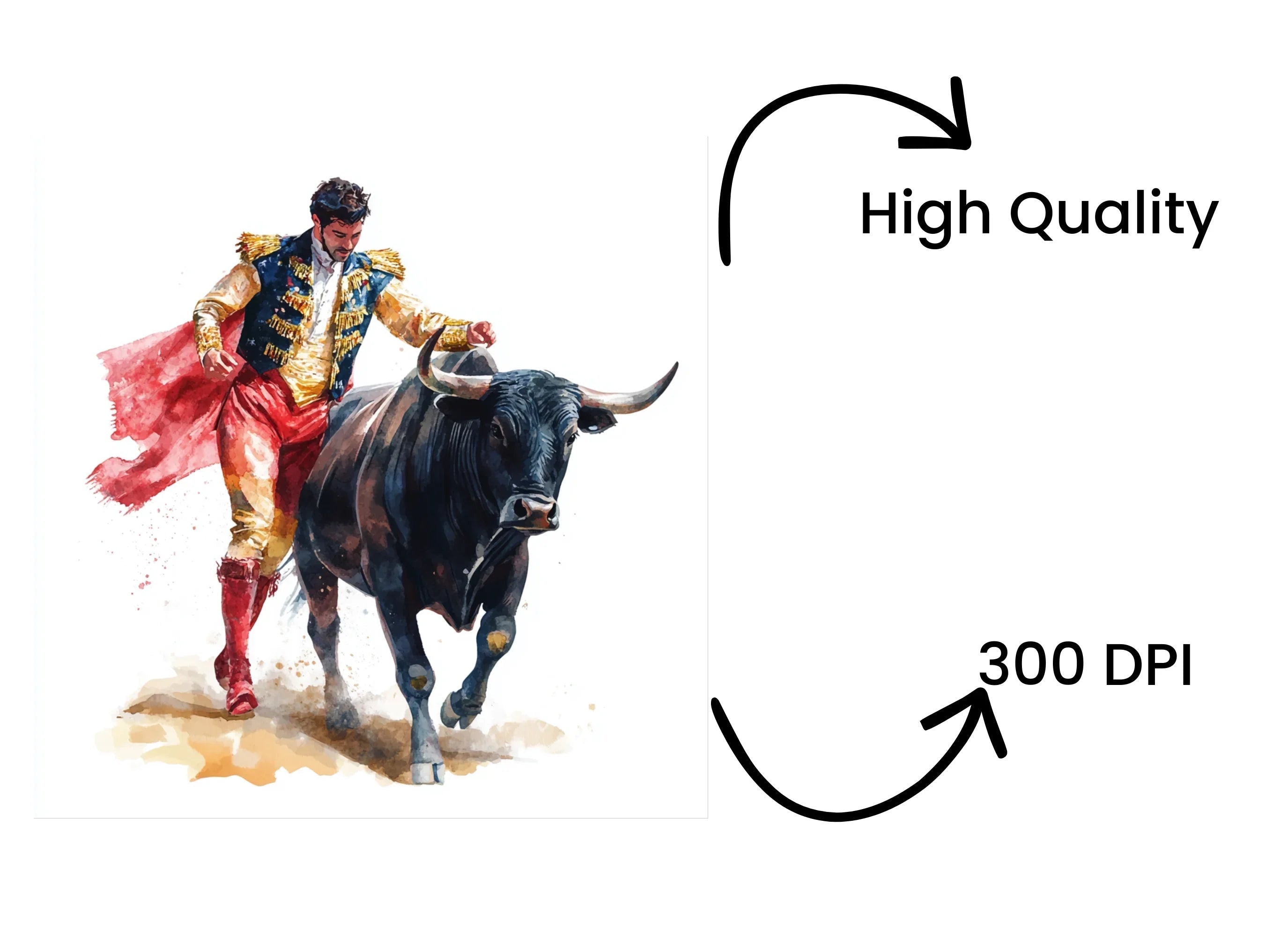 Matador and Bull Clipart Bundle