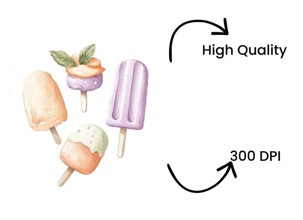 Ice Cream Popsicle Clipart Bundle