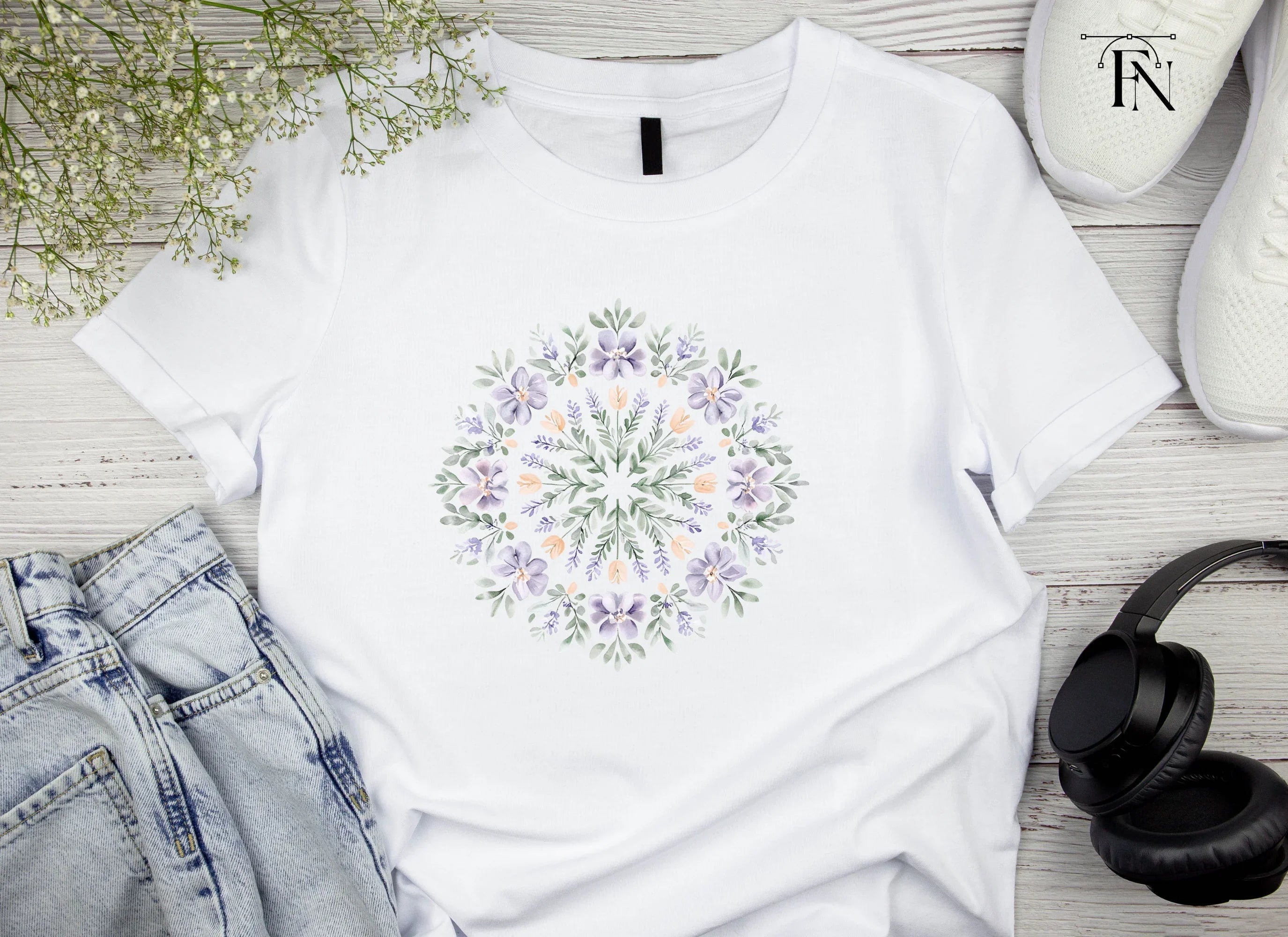 Floral Mandala Clipart Bundle