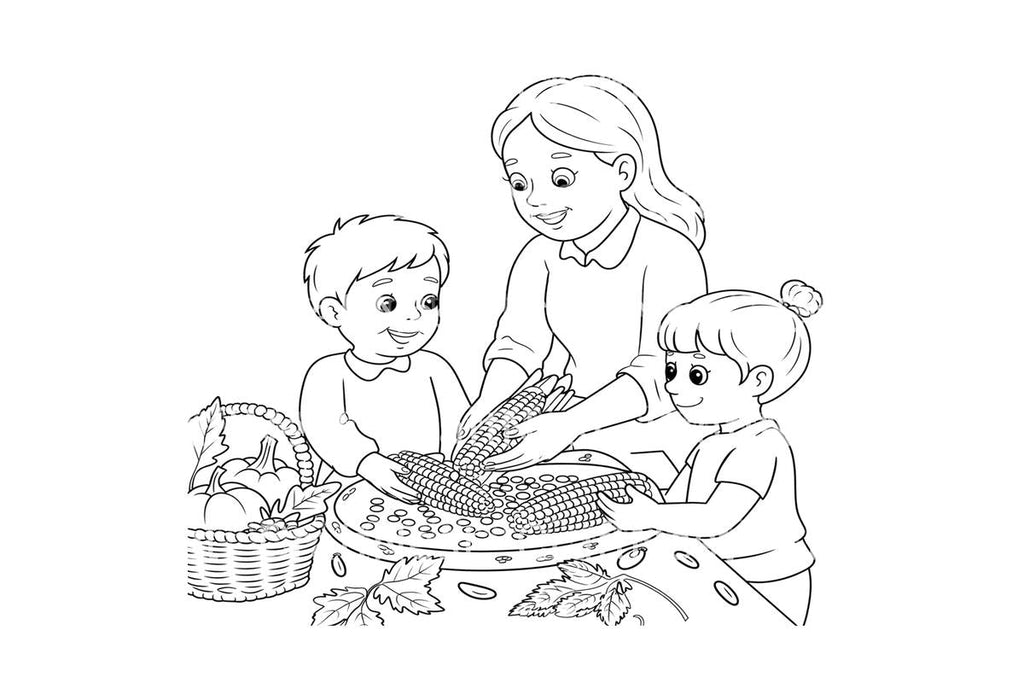 Harvest Festival Thanksgiving Coloring Books