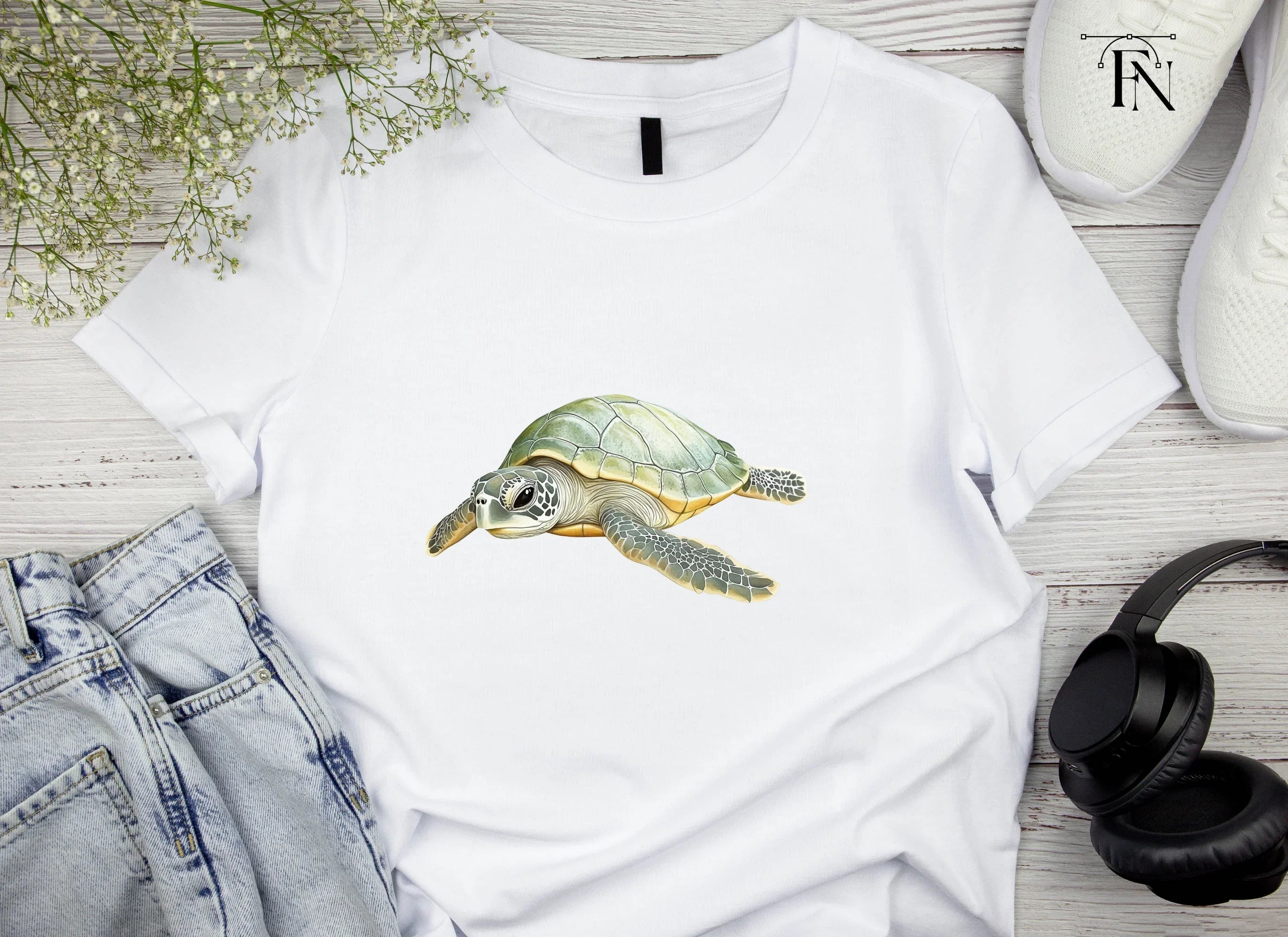 Green Sea Turtle Clipart Bundle
