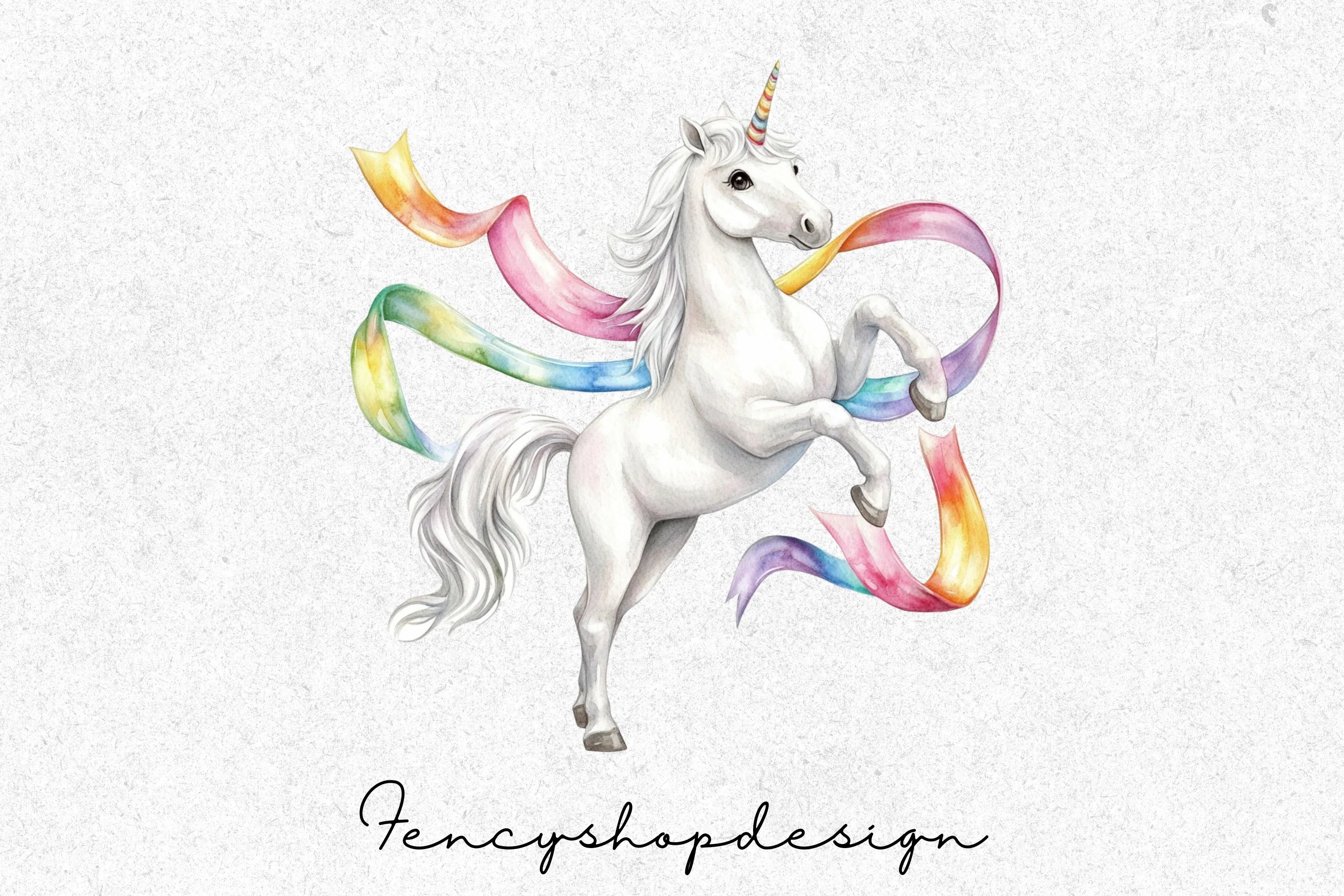 Magical Rainbow Unicorn Clipart Bundle