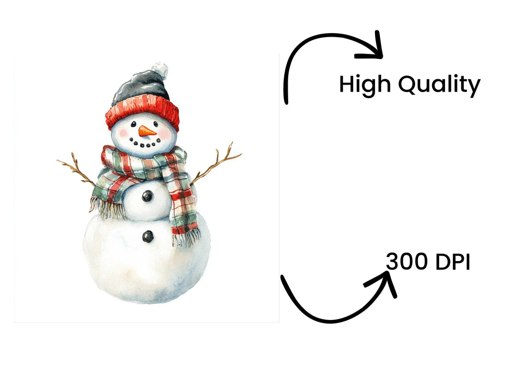 Festive Snowman Clipart Bundle