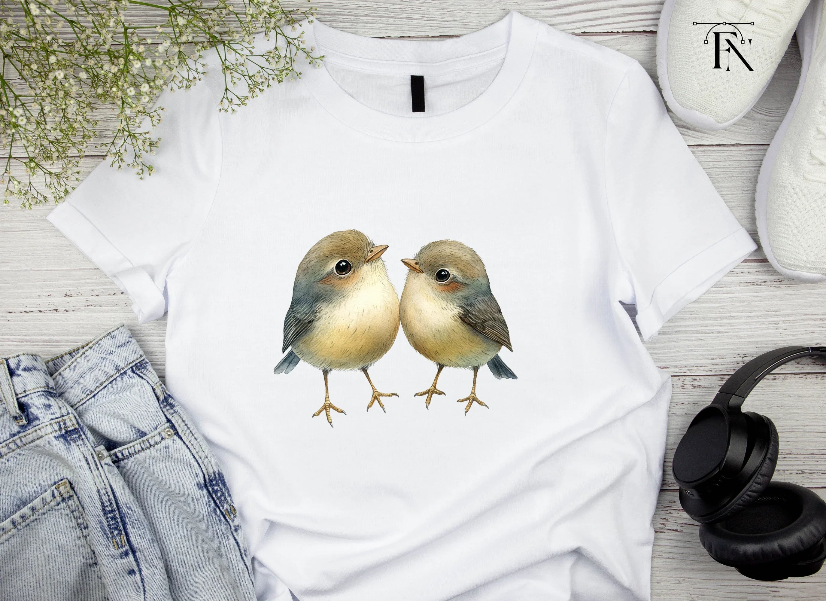 Cute Bird Couple Clipart Bundle