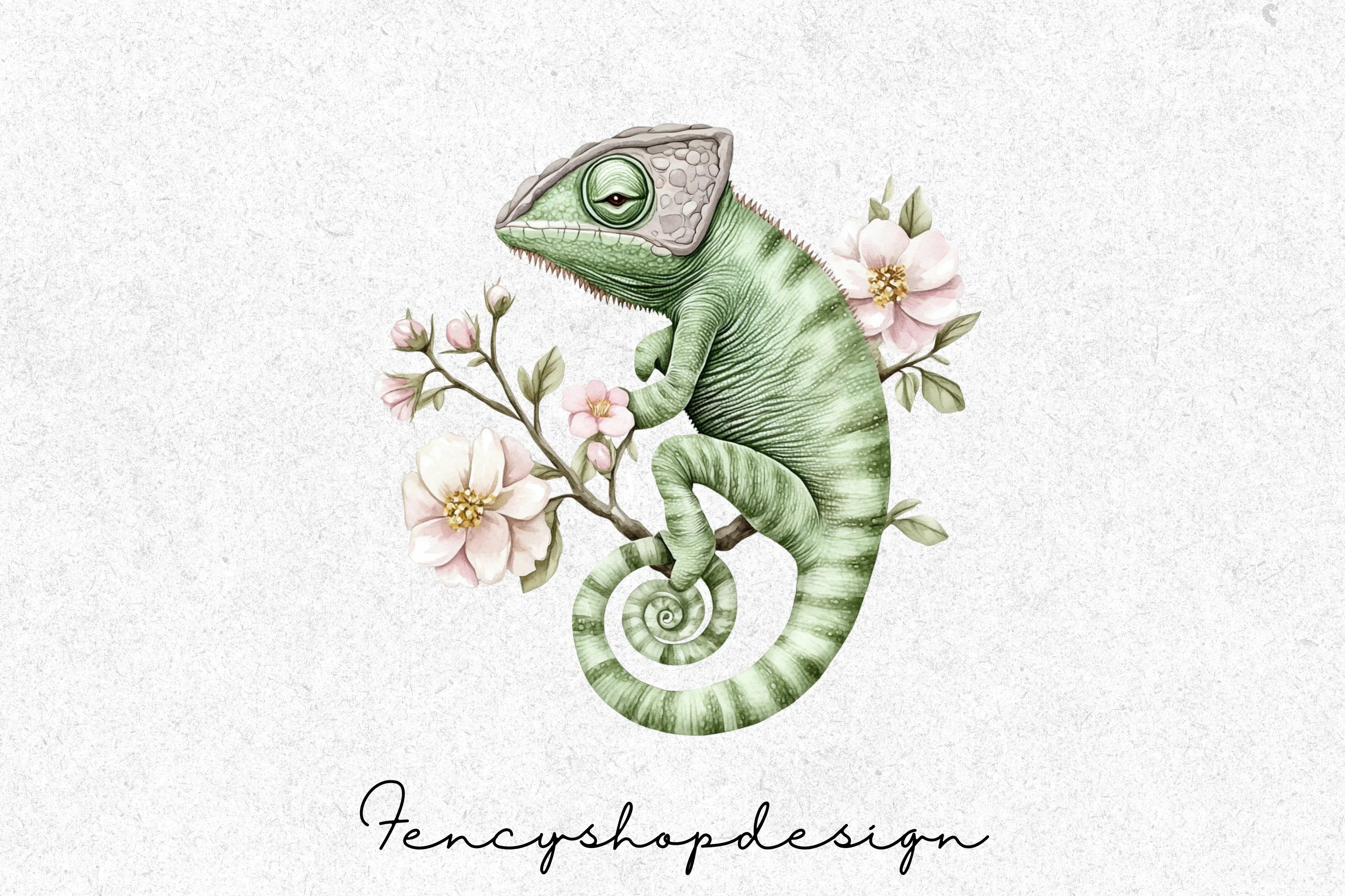 Chameleon Mushroom Clipart Bundle