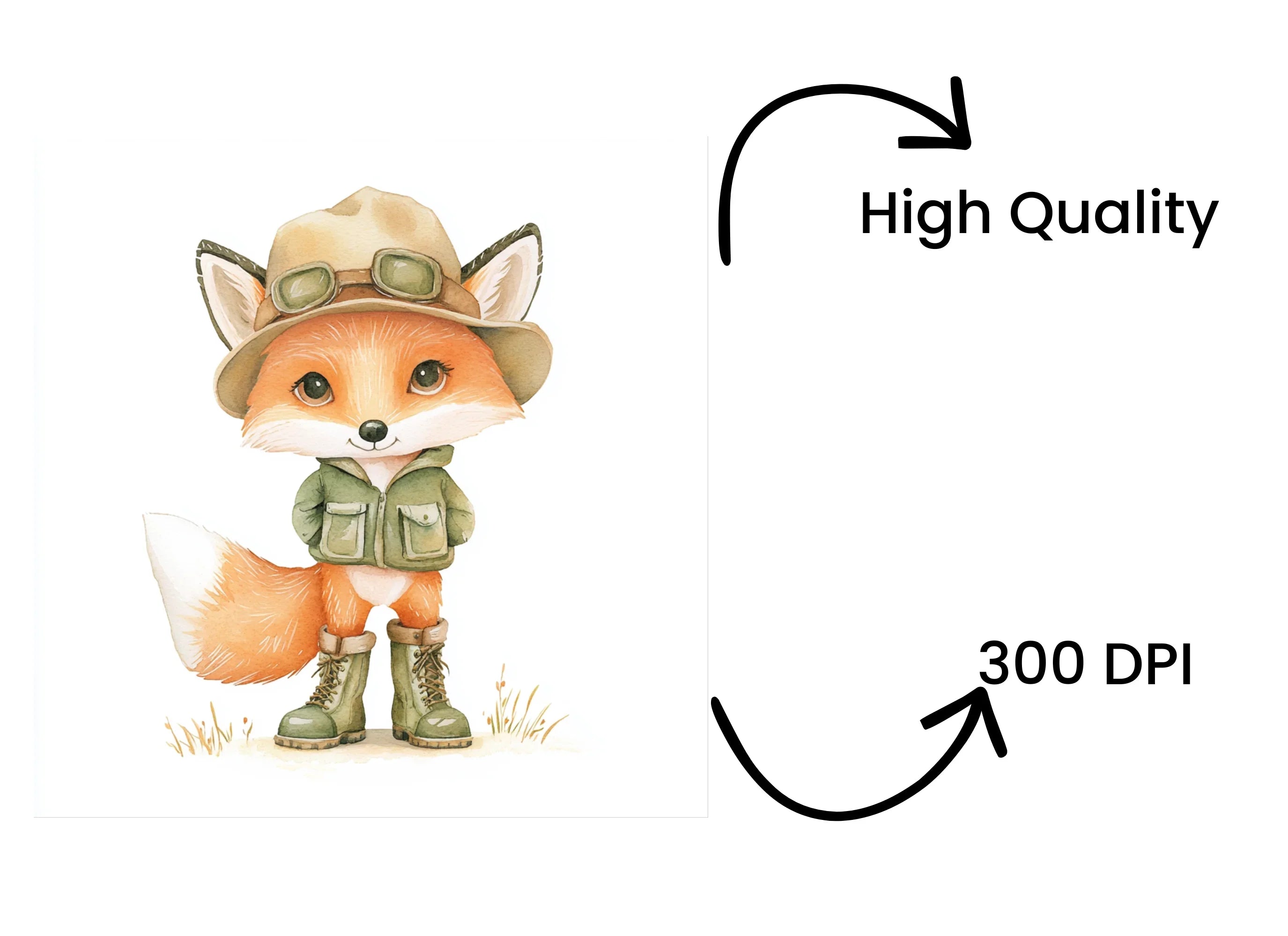 Cute Fox Explorer Clipart Bundle