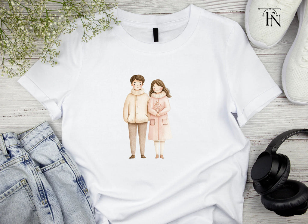Cute Couple Winter Clipart Bundle