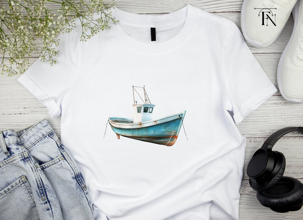 Fishing Boat Illustration Clipart Bundle