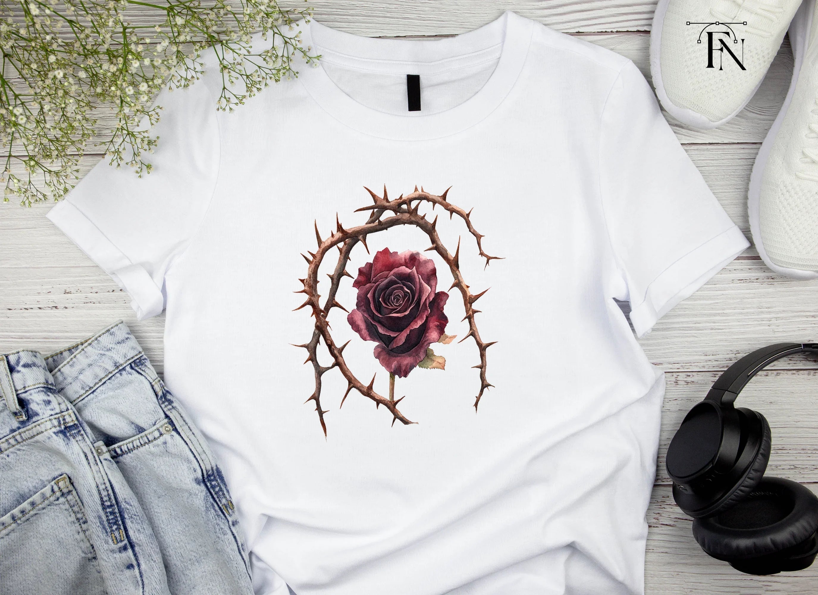 Dark Roses and Thorns Clipart Bundle