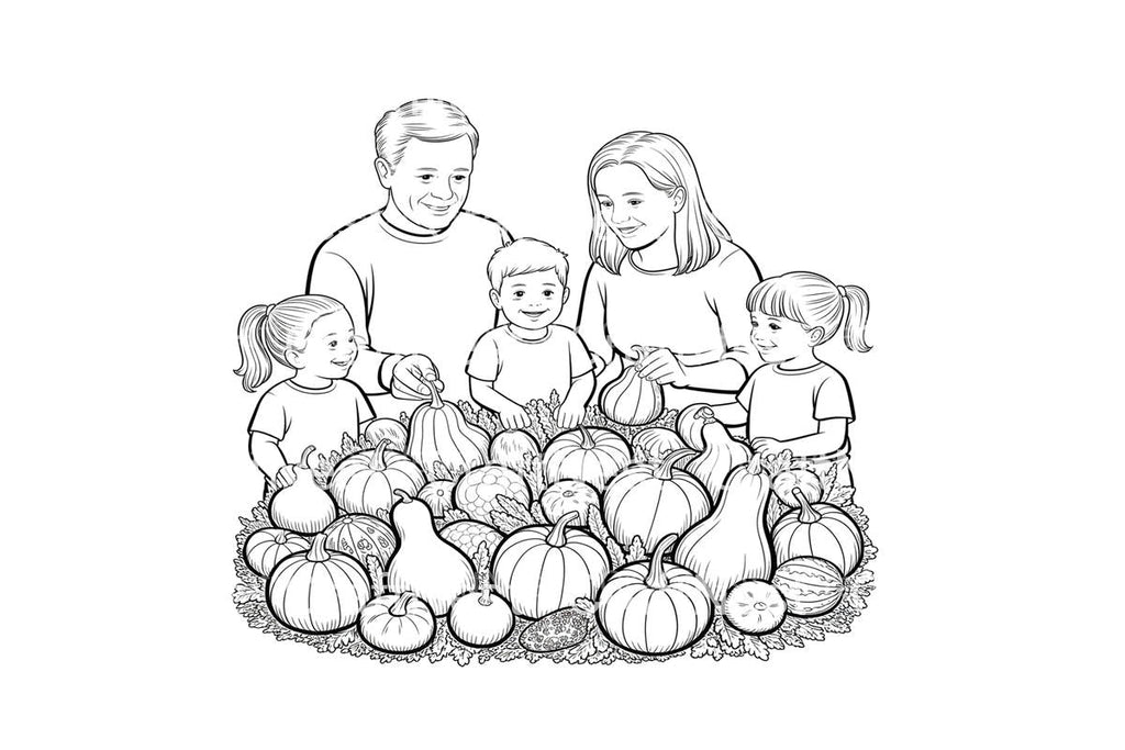Family Pumpkin Patch Coloring Books