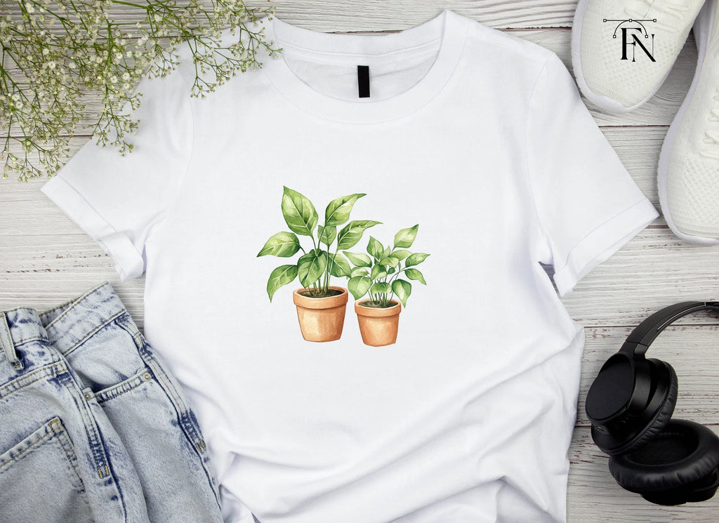 Green Potted Houseplants Clipart Bundle
