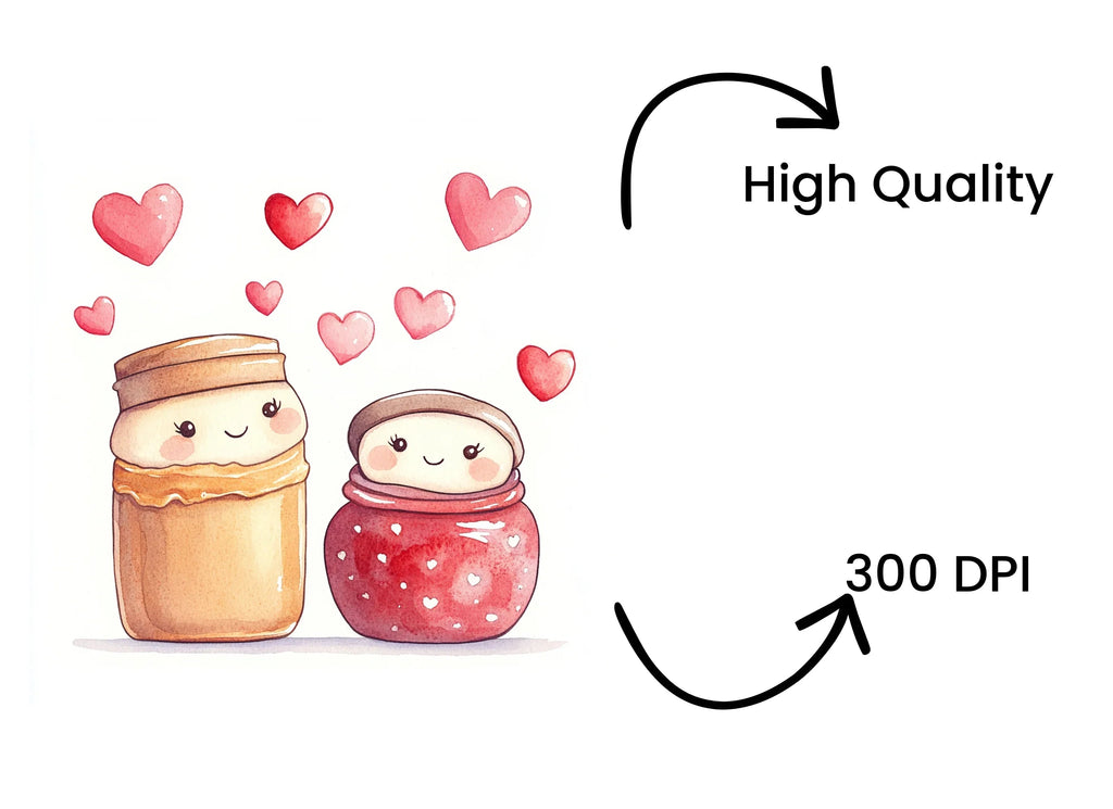 Peanut Butter and Jelly Love Clipart Bundle