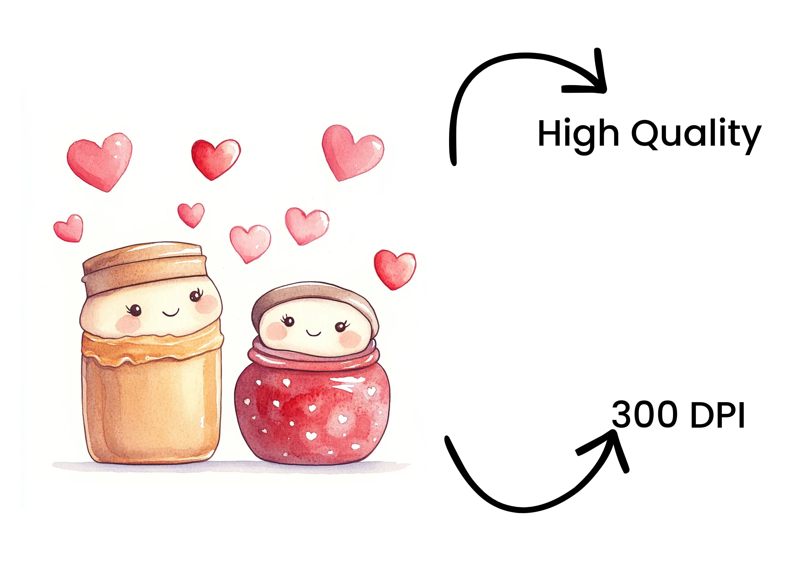 Peanut Butter and Jelly Love Clipart Bundle