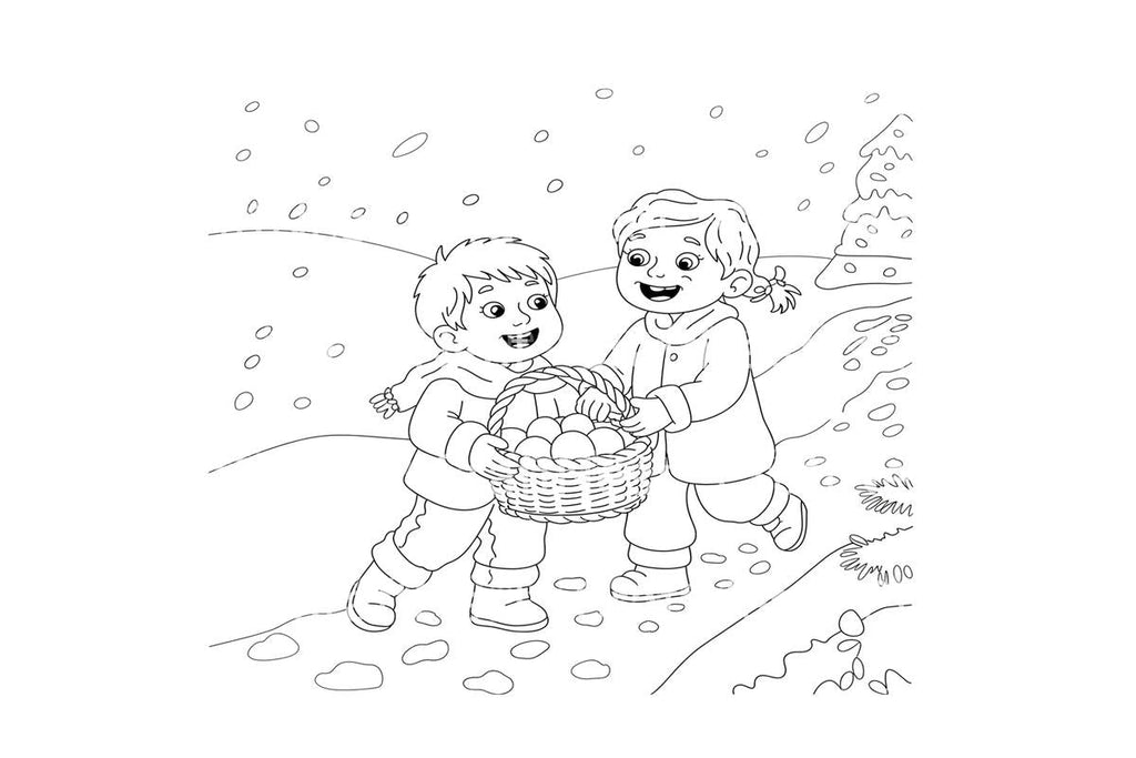 Kids Christmas Baskets Coloring Books