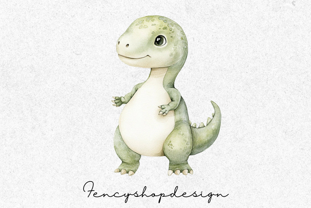 Cute Baby Dinosaur Clipart Bundle