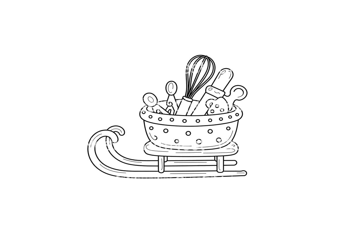 Christmas Baking Sleigh Coloring Books