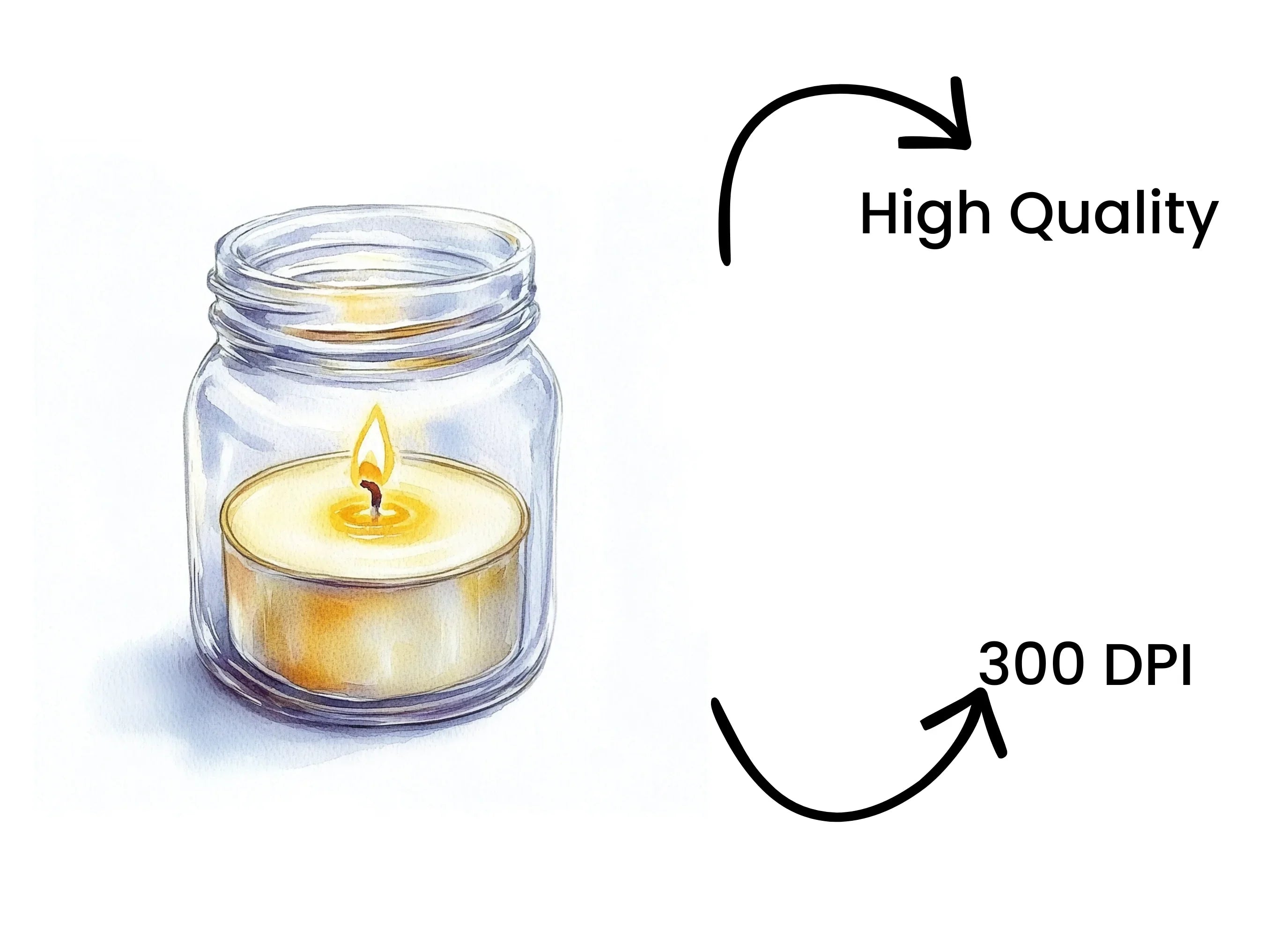 Candle Jar Clipart Bundle
