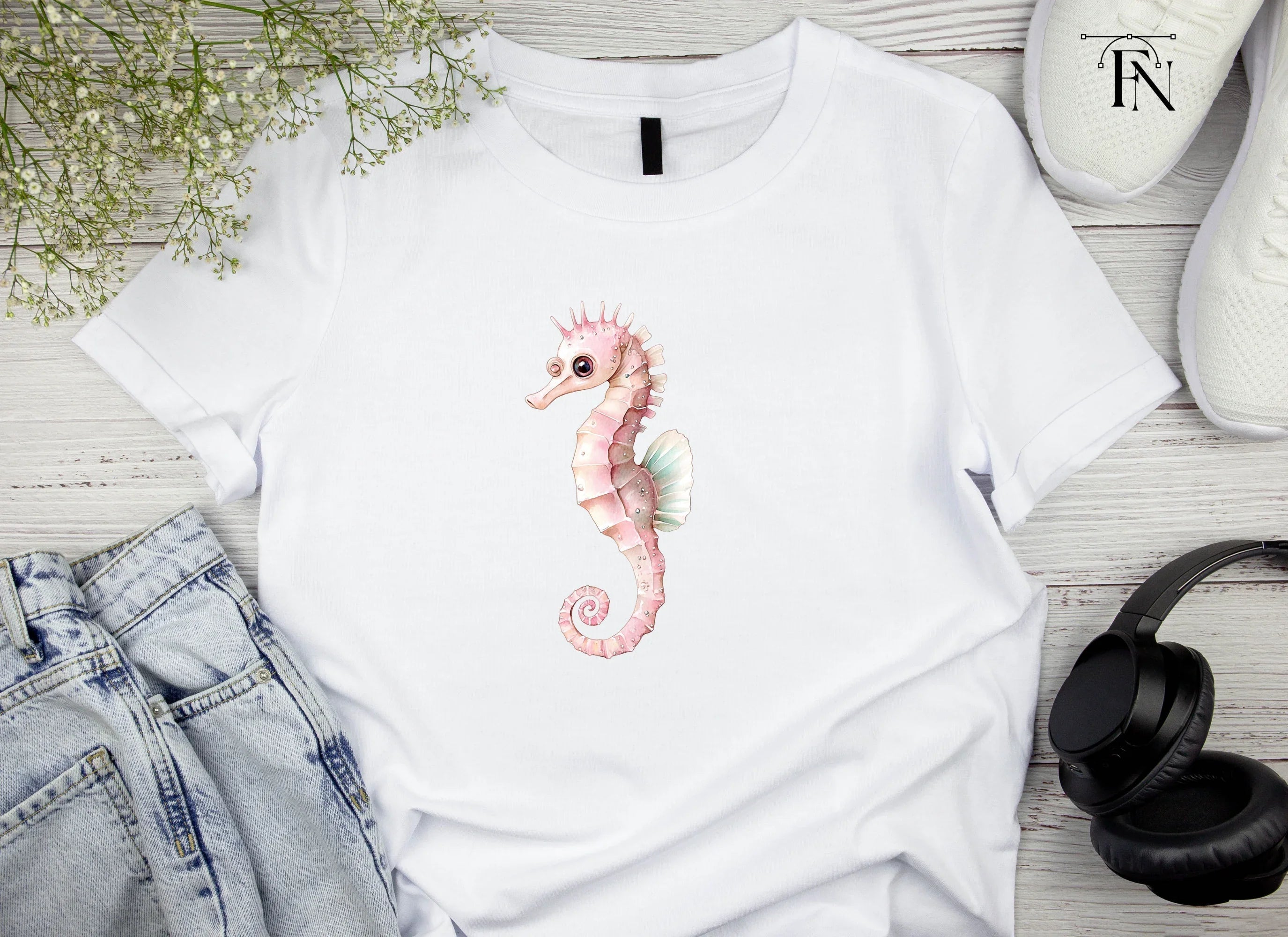 Cute Seahorse Clipart Bundle