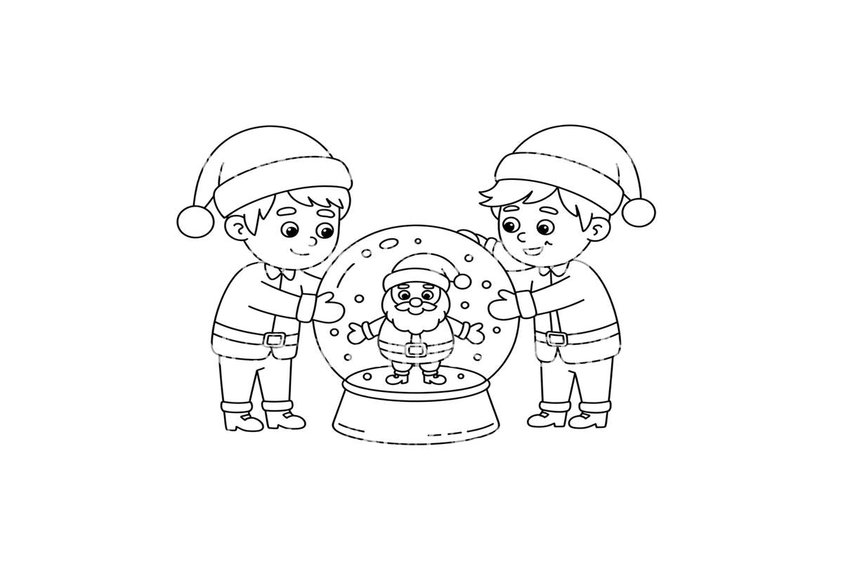 Christmas Snow GlobeFun Coloring Books