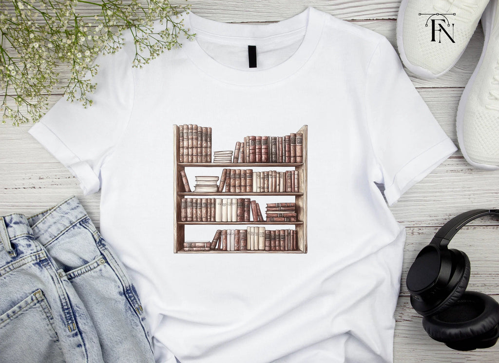 Vintage Bookshelf Clipart Bundle