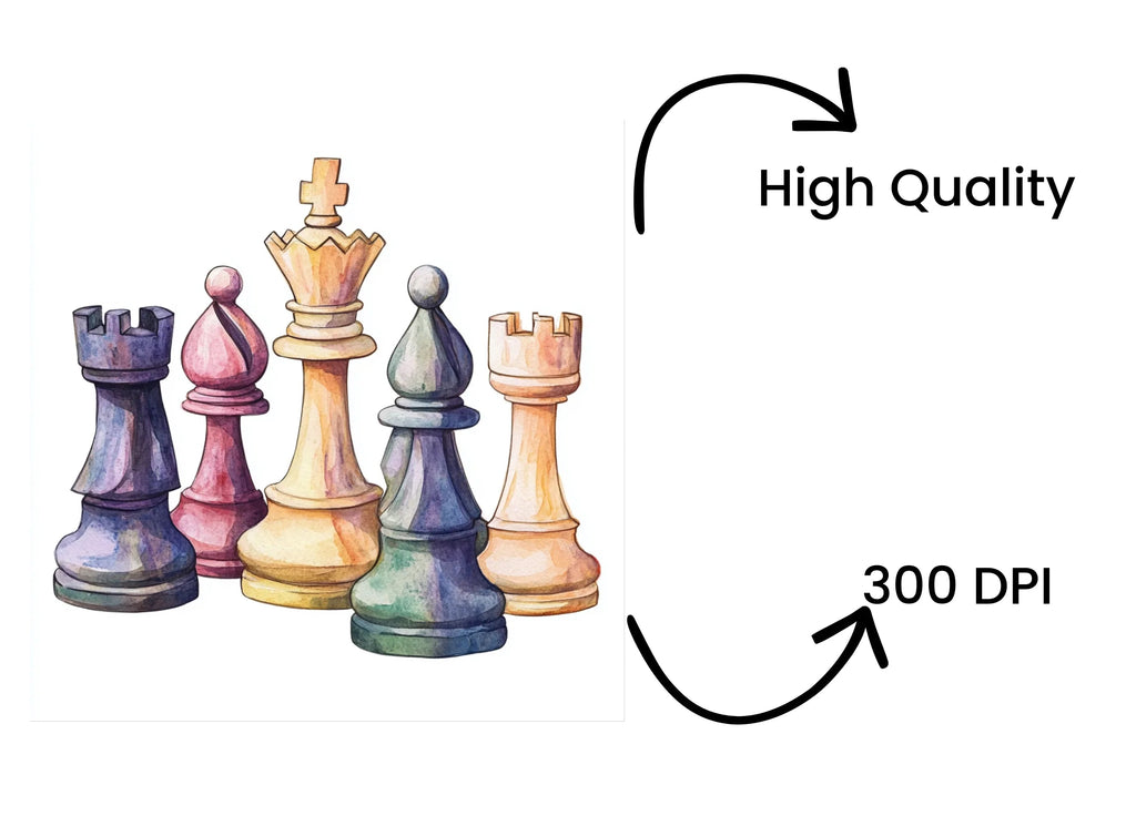 Chess Pieces Board Clipart Bundle