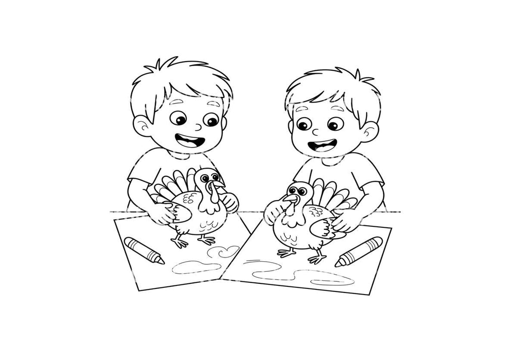 Thanksgiving TurkeyFun Coloring Books