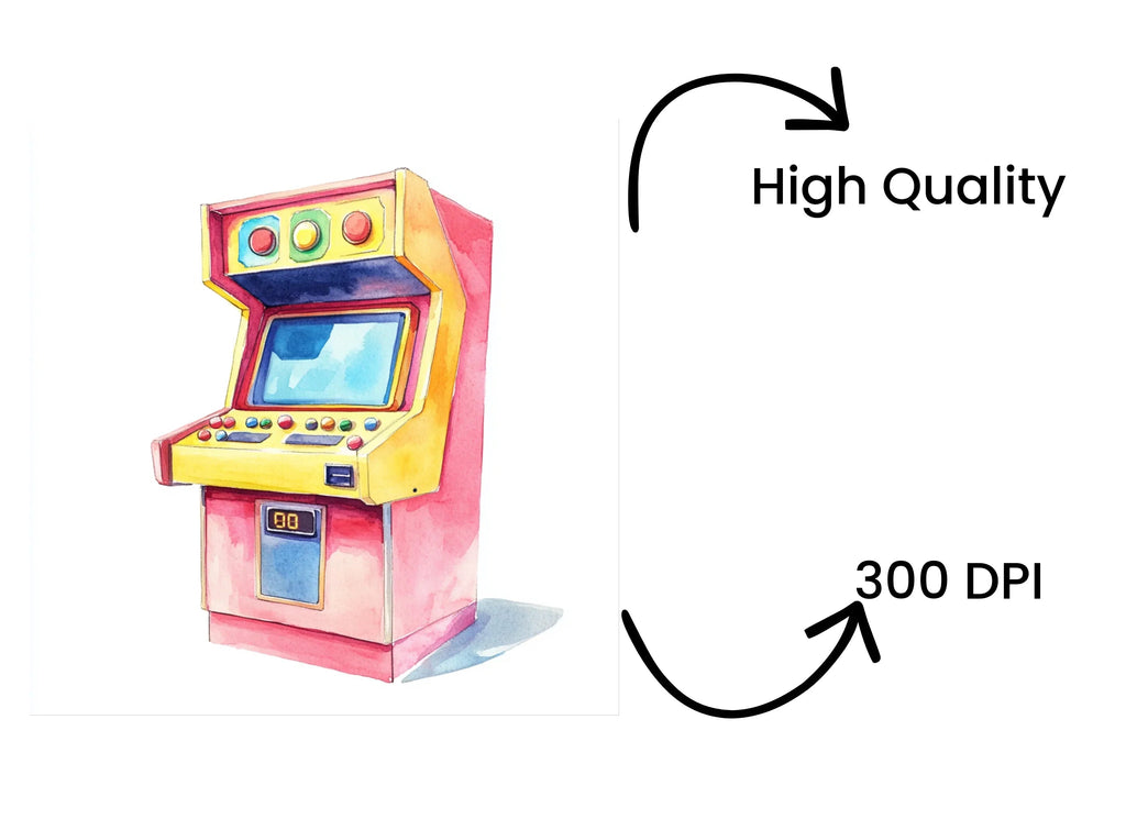 Retro Arcade Machine Clipart Bundle