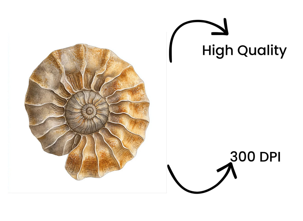 Ammonite Fossils Clipart Bundle