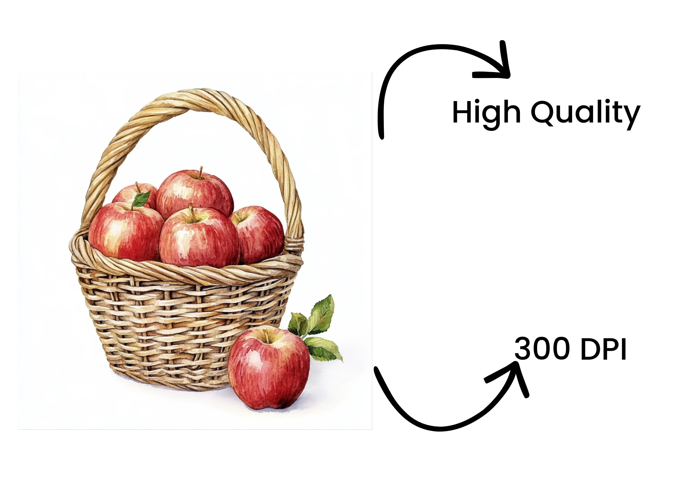 Apple Baskets Clipart Bundle