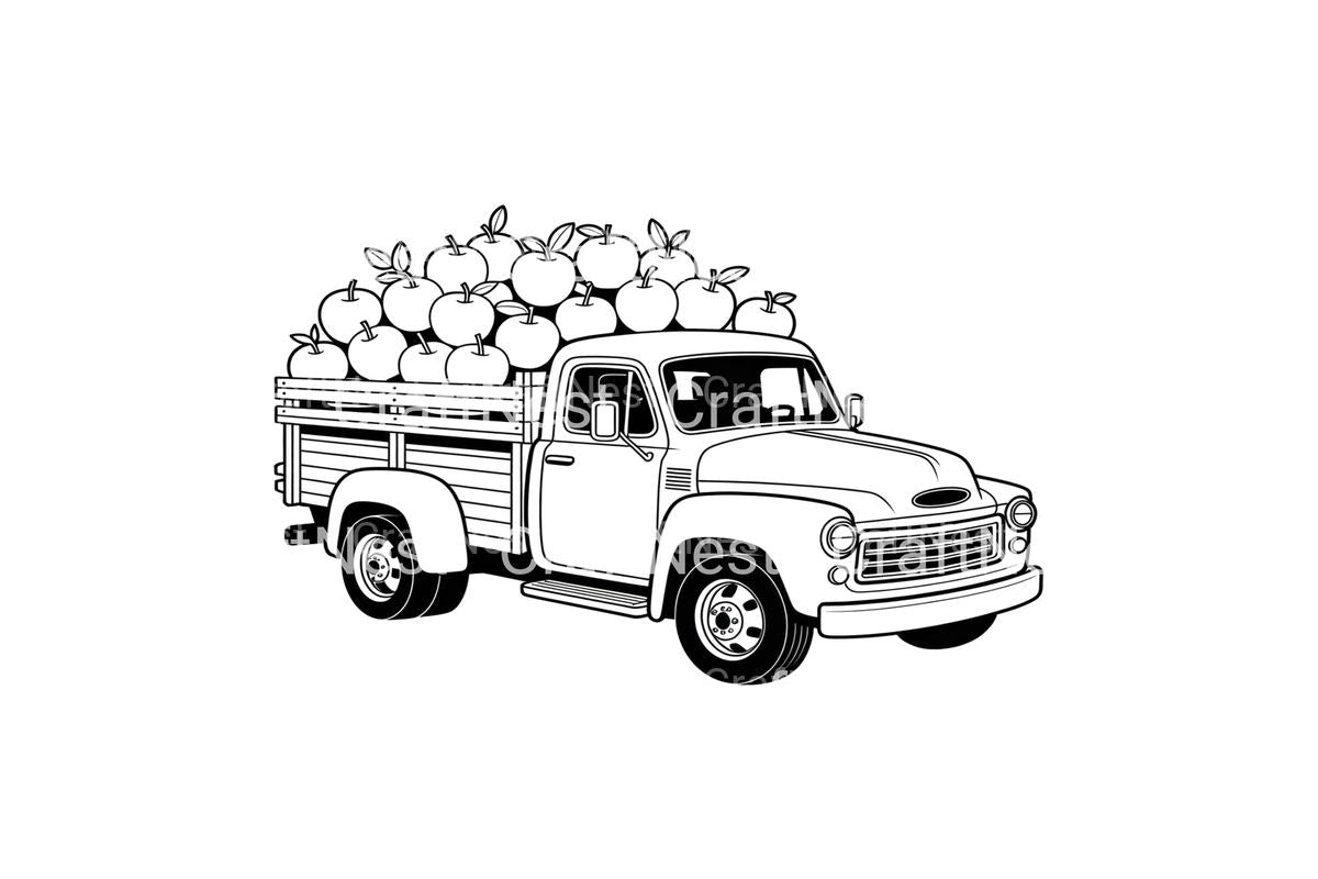 Apple Orchard Pickup Trucks Coloring Books