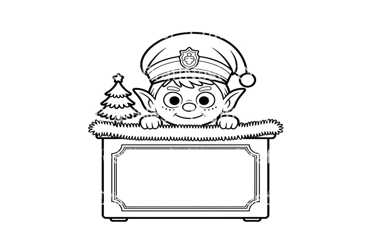 Christmas Elf Police Officer Coloring Books