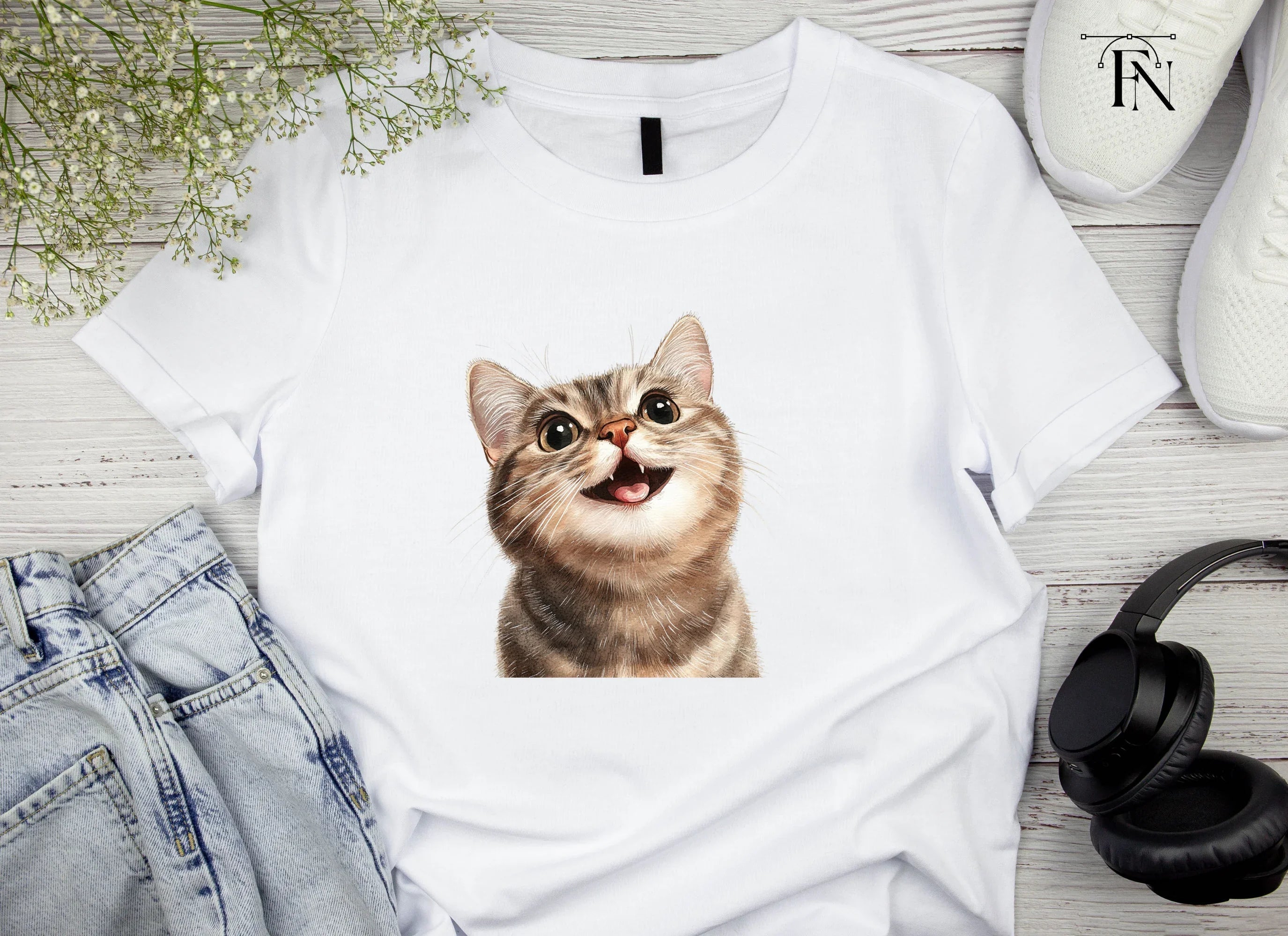 Cute Tabby Kitten Faces Clipart Bundle