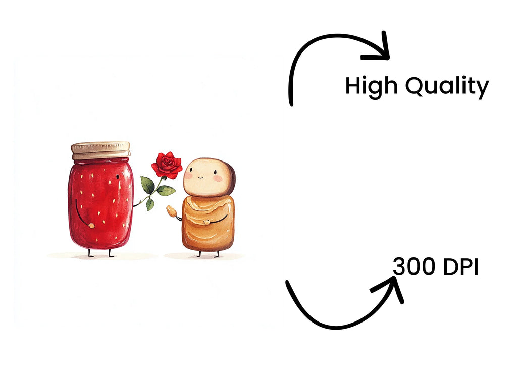 Cute Peanut Butter and Jelly Love Clipart Bundle