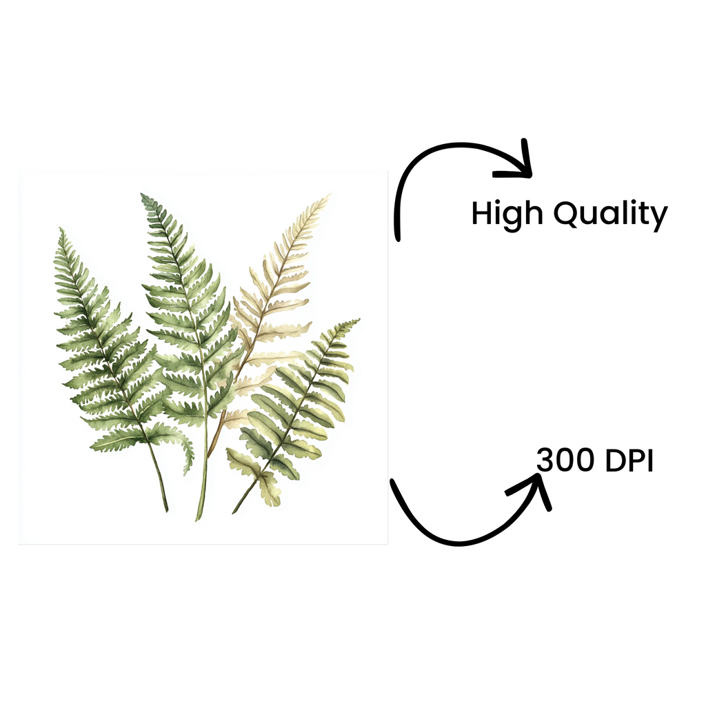 Fern Leaves Clipart Bundle