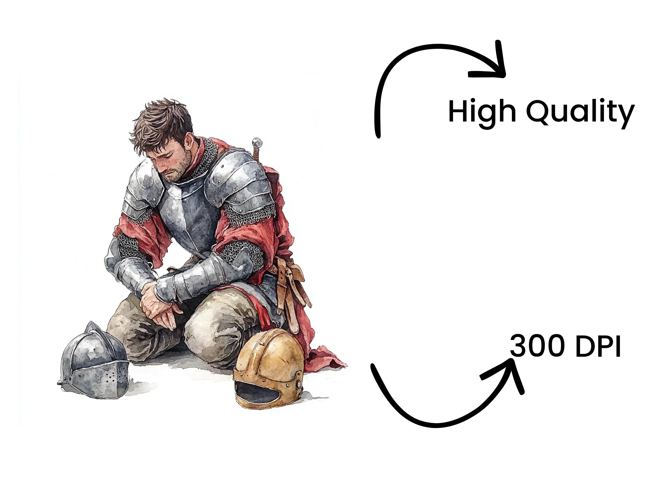 Knight in Distress Clipart Bundle