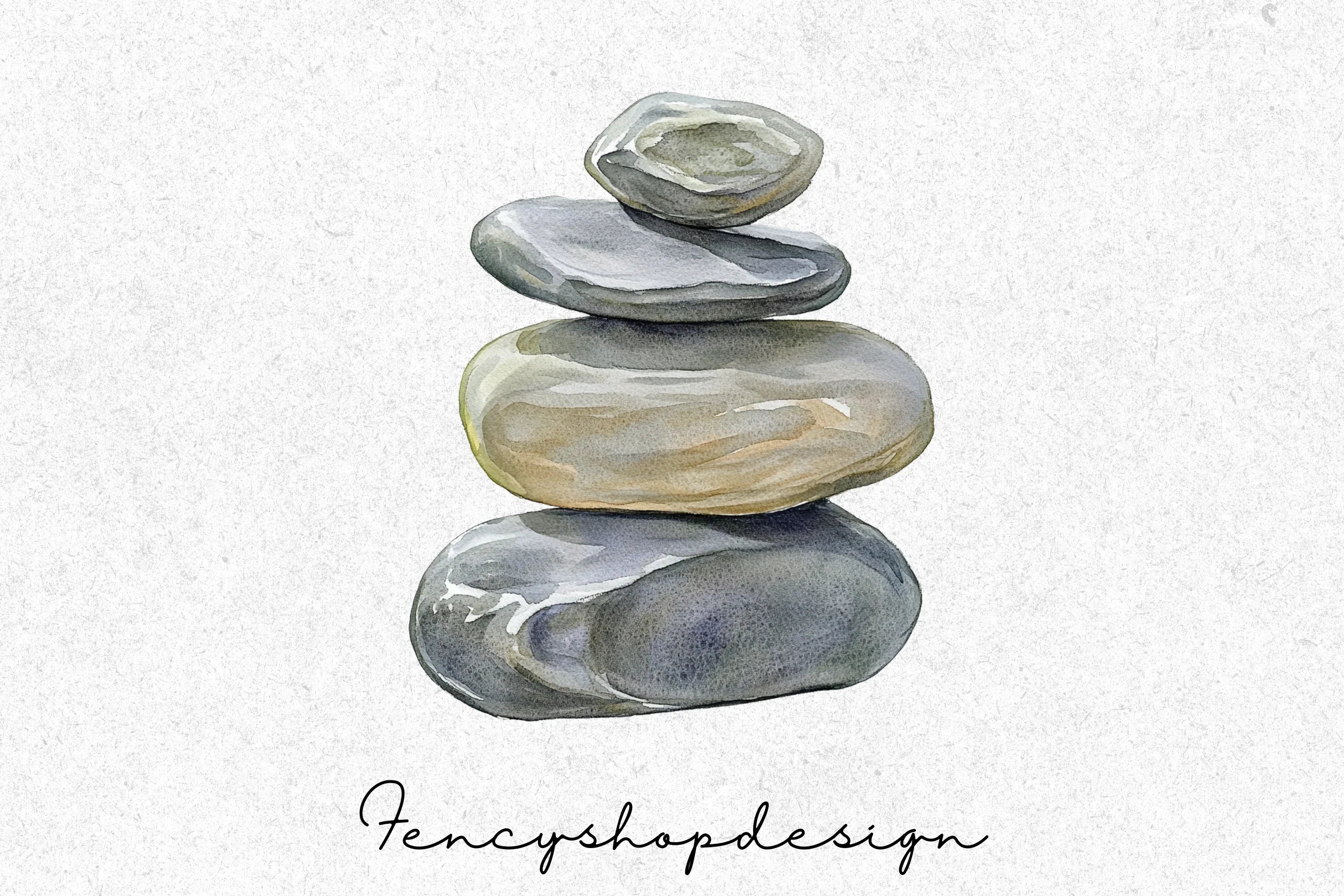 Stacked Stones Clipart Bundle