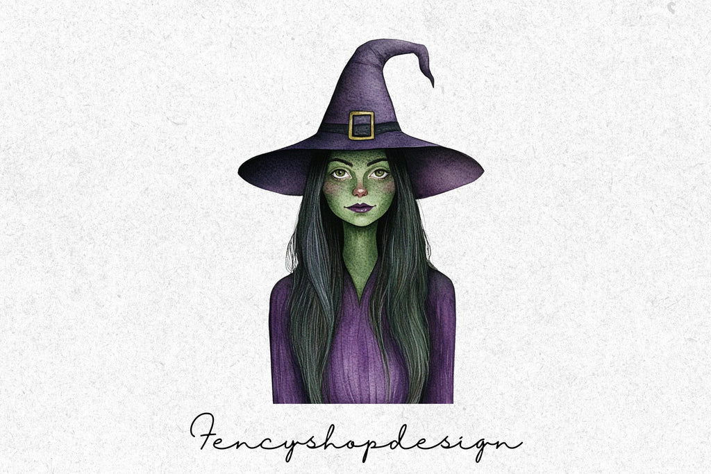 Cute Spooky Witch Clipart Bundle